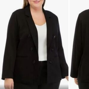 Jones New York women's plus size black blazer jacket